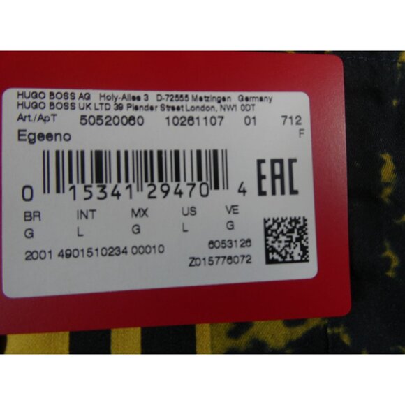 Hugo Men's Egeeno Border Stripe Camp Shirt Size L‎ - Picture 6 of 8